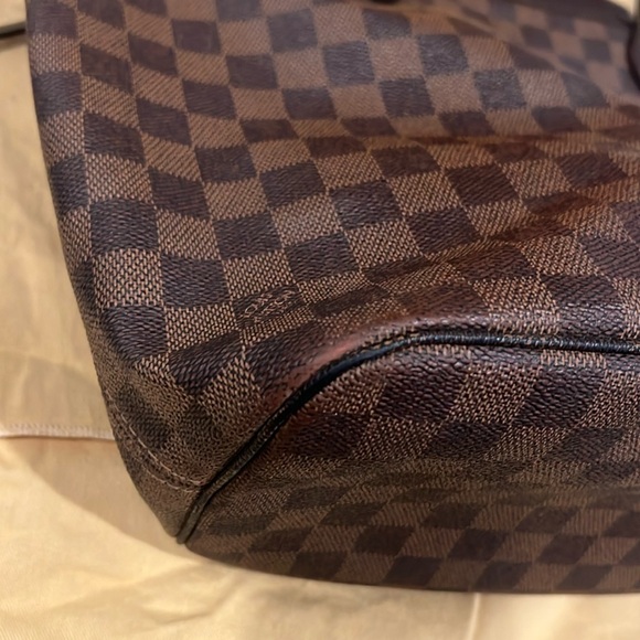 Louis Vuitton Neverfull MM Damier Ebene Tote Shoulder Bag Handbag - Picture 13 of 16